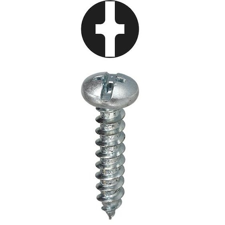 Dottie Sheet Metal Screw Kit, Zinc Plated Finish, Carbon Steel, Pan Head Phillips/Slotted Drive 6PS